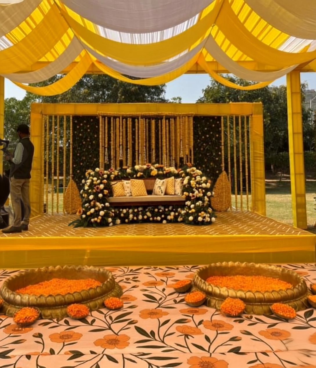 Haldi stage celebration